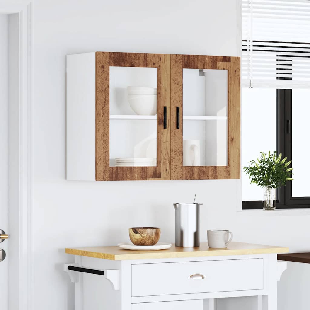 Küchen-Hängeschrank mit Glastür Porto Altholz-Optik
