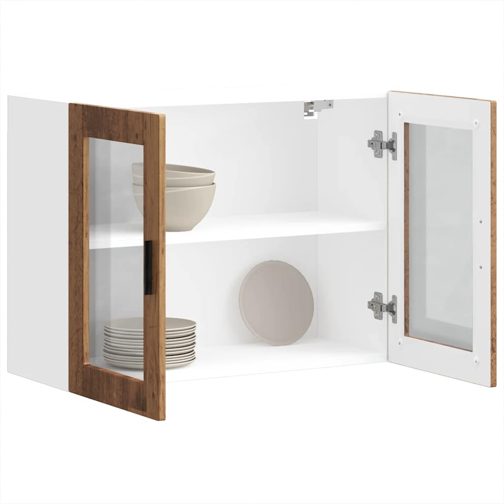 Küchen-Hängeschrank mit Glastür Porto Altholz-Optik
