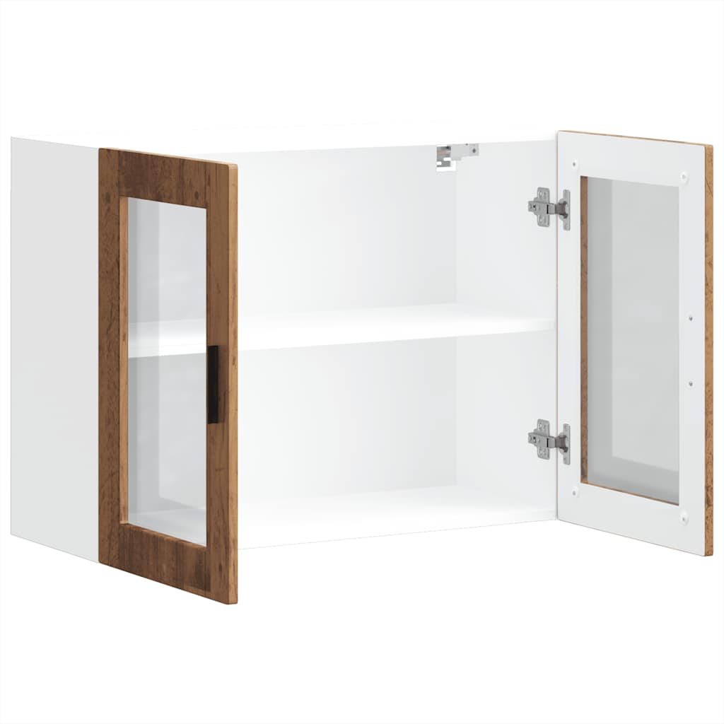Küchen-Hängeschrank mit Glastür Porto Altholz-Optik