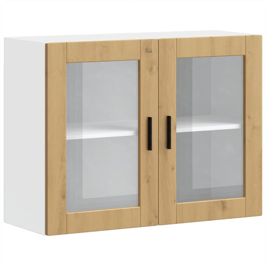 Küchen-Hängeschrank mit Glastür Porto Artisan-Eiche