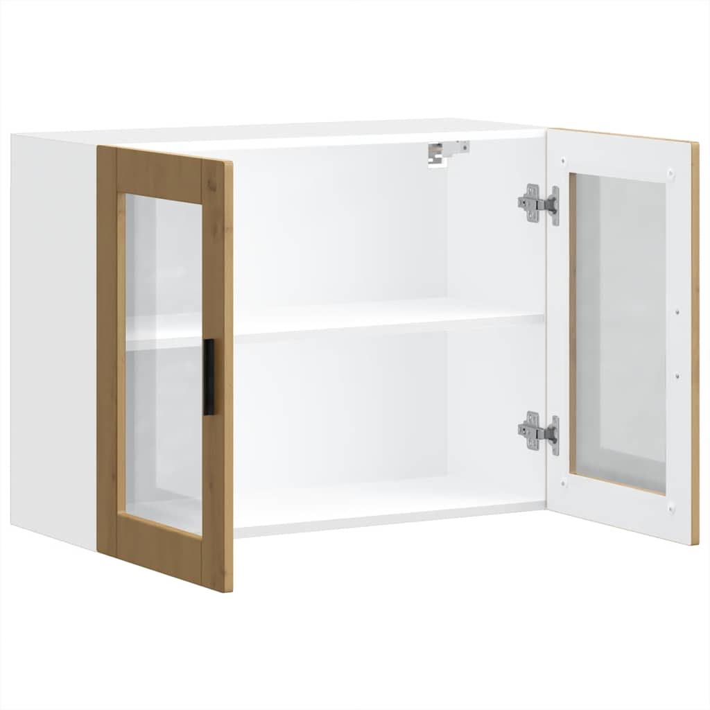 Küchen-Hängeschrank mit Glastür Porto Artisan-Eiche