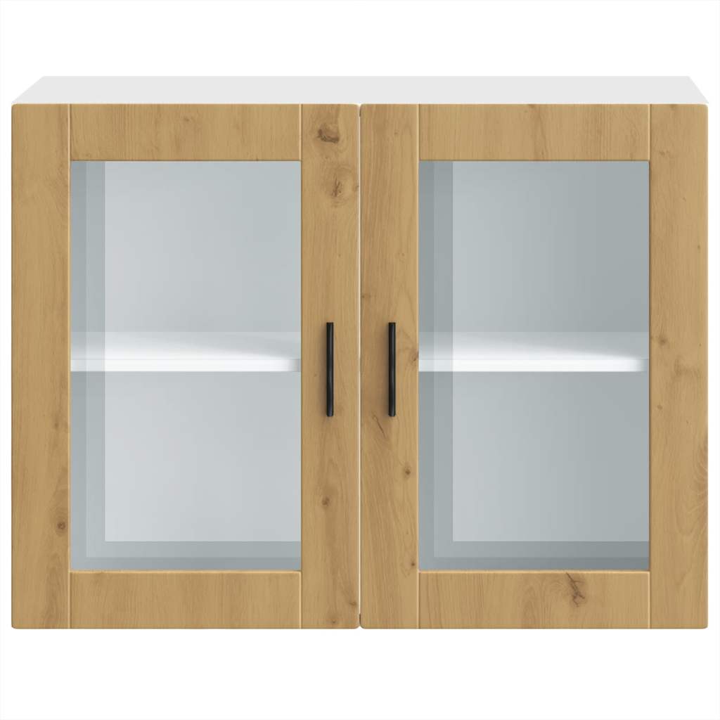 Küchen-Hängeschrank mit Glastür Porto Artisan-Eiche
