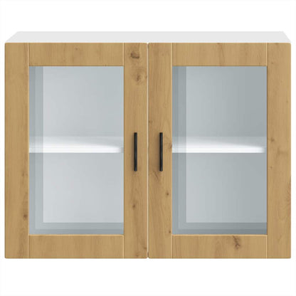 Küchen-Hängeschrank mit Glastür Porto Artisan-Eiche