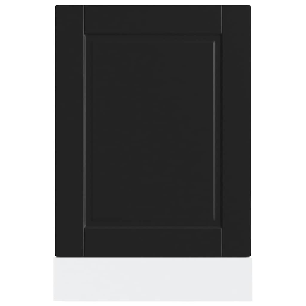 Geschirrspülerblende Porto Schwarz 45x1,5x67 cm Holzwerkstoff