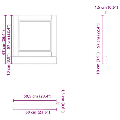 Geschirrspülerblende Porto Braun Eichen-Optik 60x1,5x67 cm