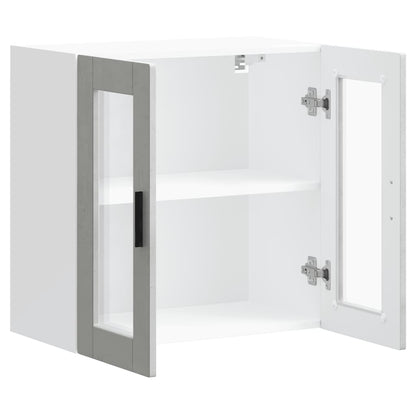 Küchen-Hängeschrank mit Glastür Porto Betongrau