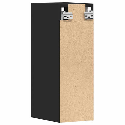 Overskab Sort 20x29,5x60 cm Træ Materiale