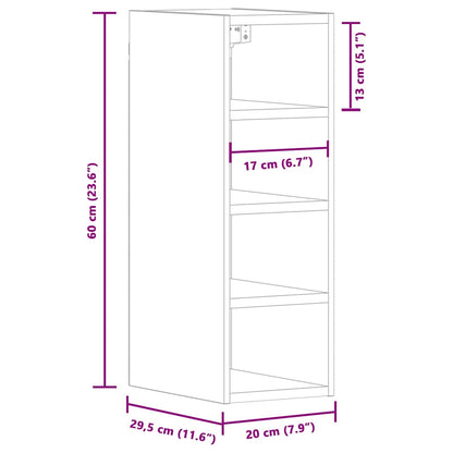 Hängeschrank Riga Betongrau 20x29,5x60 cm Holzwerkstoff
