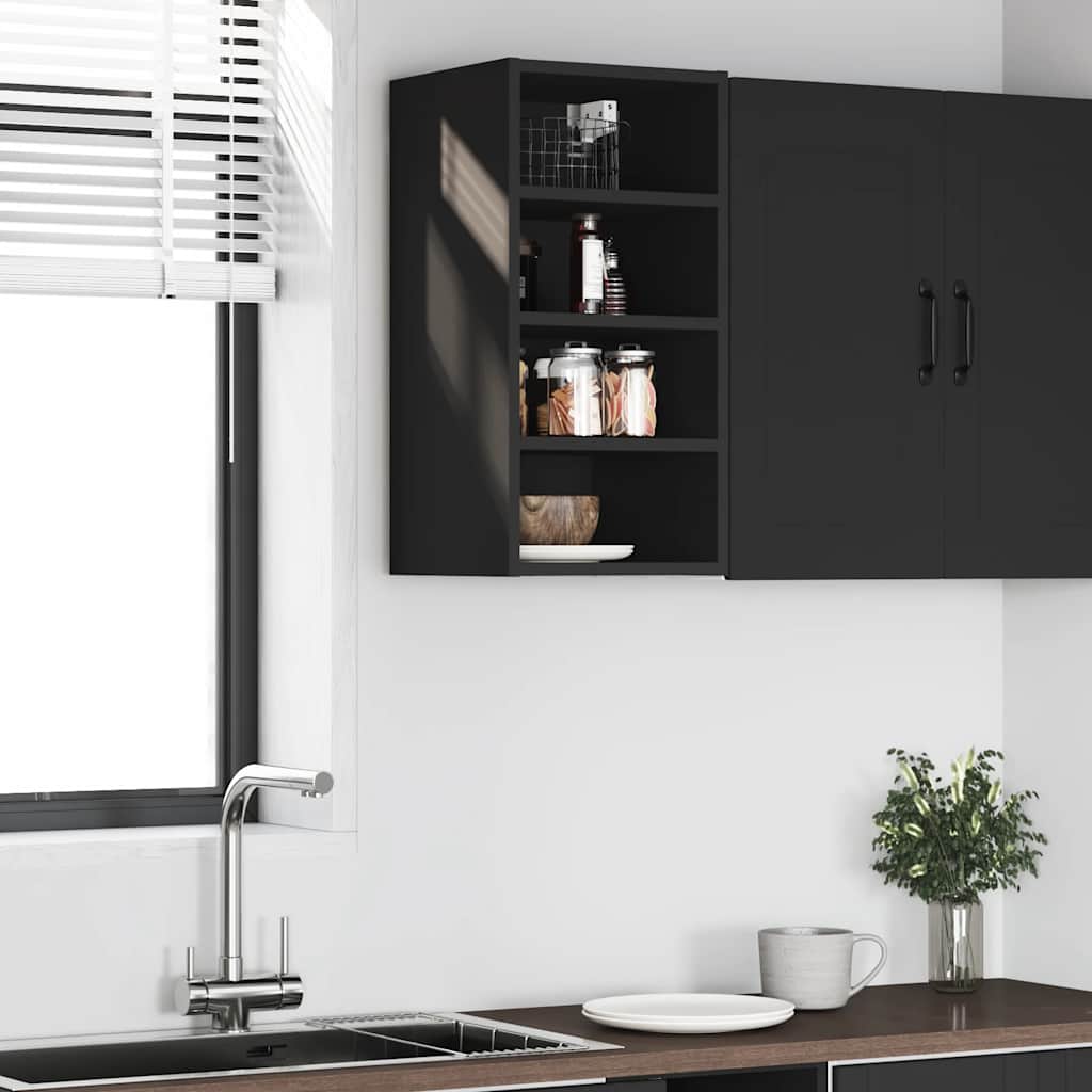 Hängeschrank Riga Schwarz 30x29,5x60 cm Holzwerkstoff