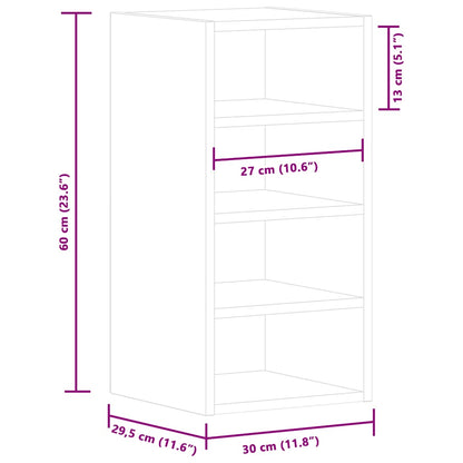 Hängeschrank Riga Grau Sonoma 30x29,5x60 cm Holzwerkstoff