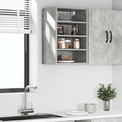 Overskab Beton Grå 40x29,5x60 cm Træ Materiale