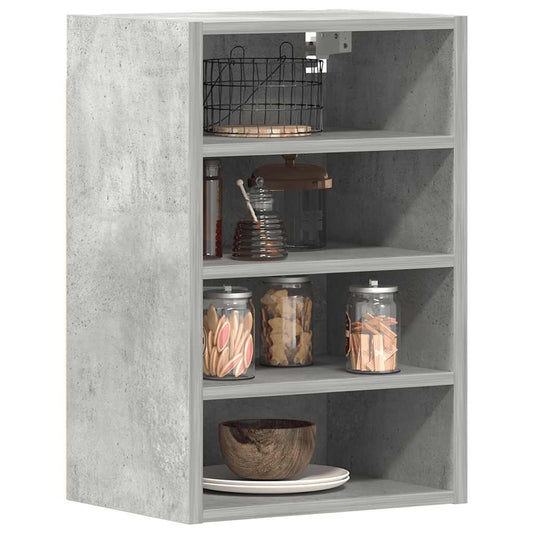 Overskab Beton Grå 40x29,5x60 cm Træ Materiale