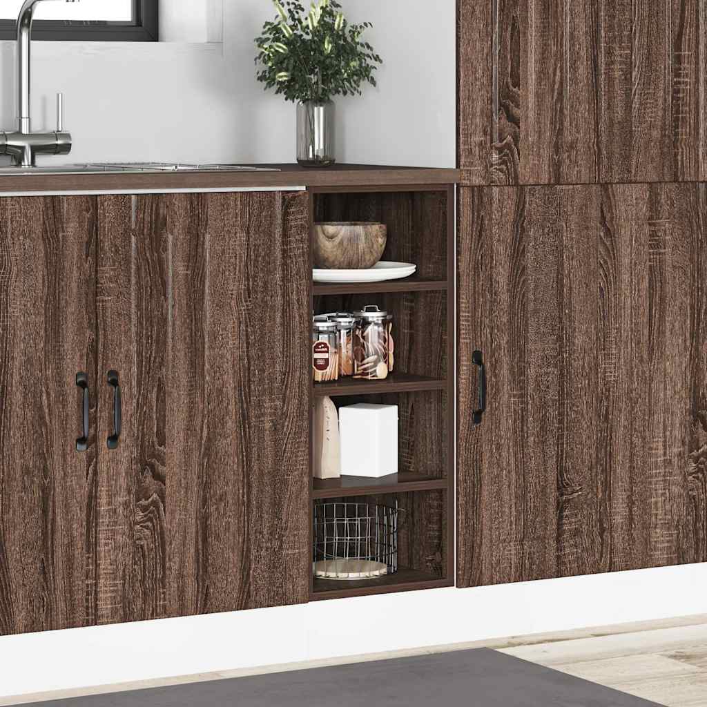Unterschrank Riga Braun Eichen-Optik 30x44,5x81,5 cm Holzwerkstoff