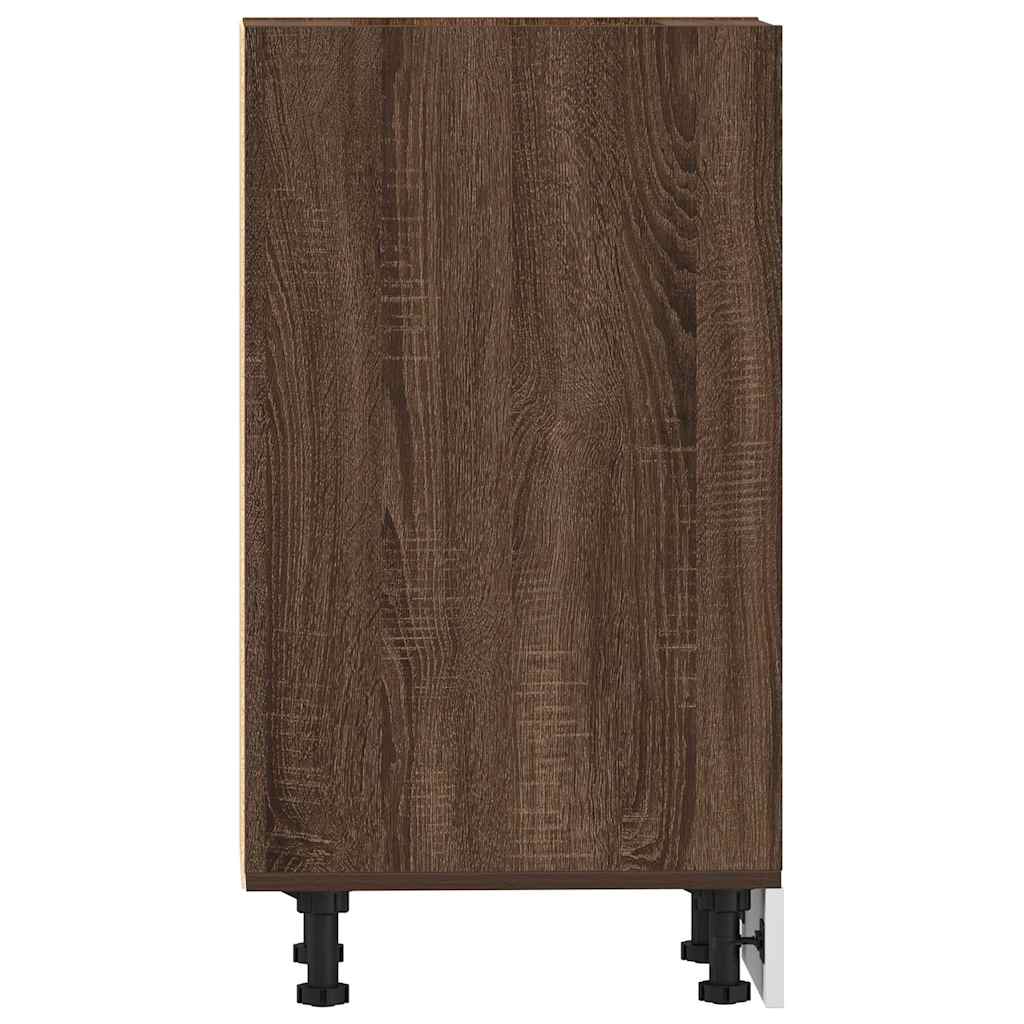 Unterschrank Riga Braun Eichen-Optik 30x44,5x81,5 cm Holzwerkstoff