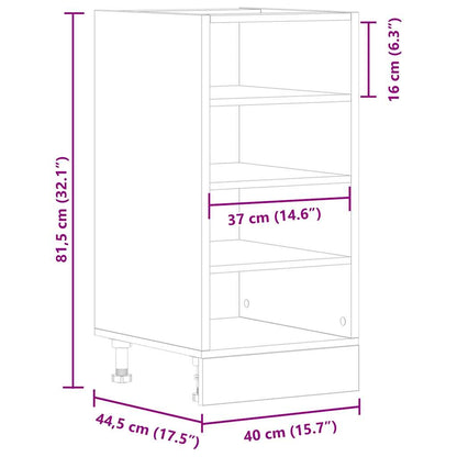 Unterschrank Riga Weiß 40x44,5x81,5 cm Holzwerkstoff