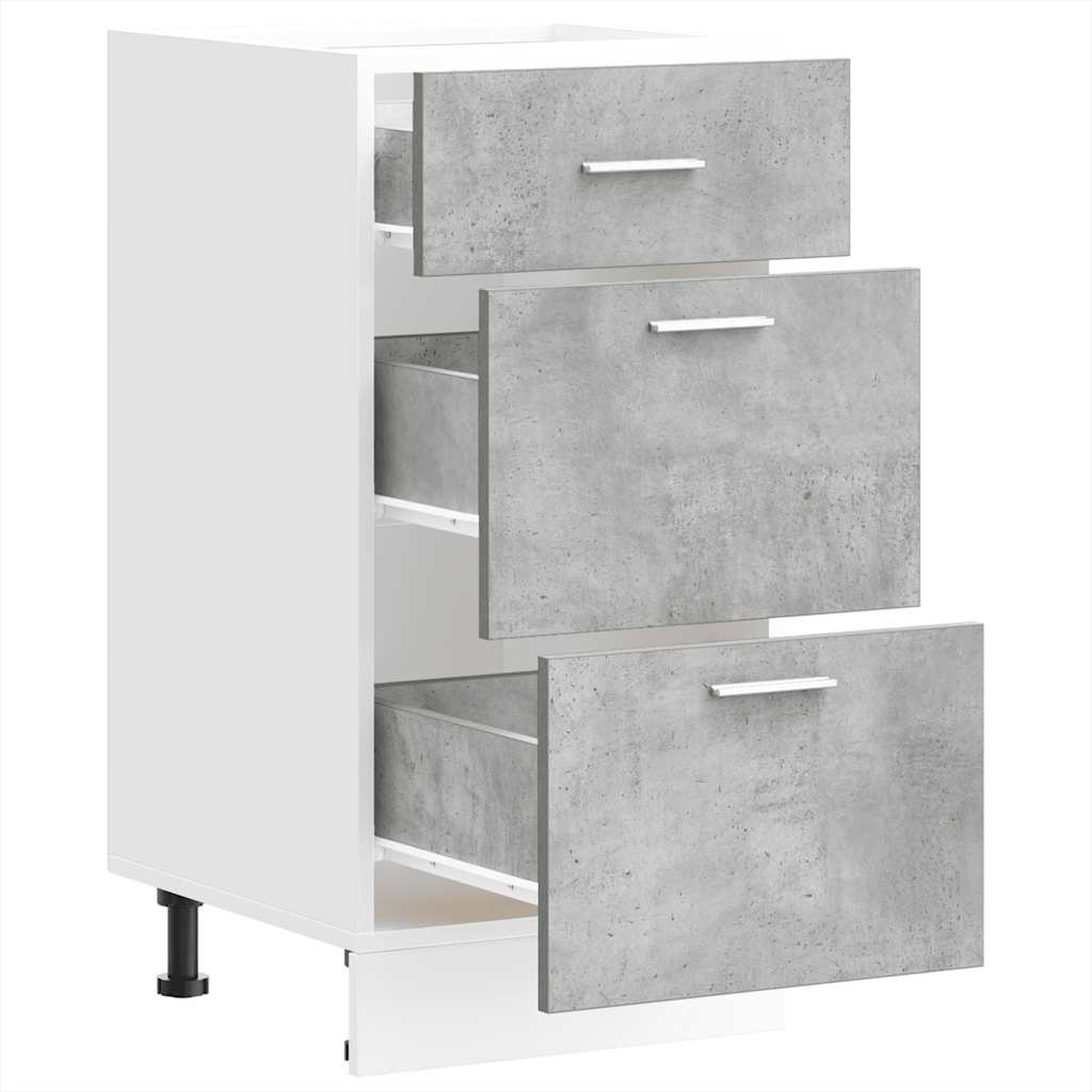 Underskab betongrå 40x46x81,5 cm træmateriale