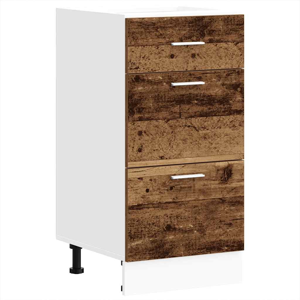 Underskab gammelt trælook 40x46x81,5 cm træmateriale