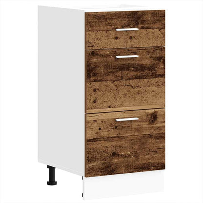 Underskab gammelt trælook 40x46x81,5 cm træmateriale
