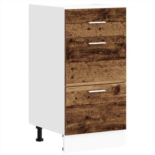 Underskab gammelt trælook 40x46x81,5 cm træmateriale