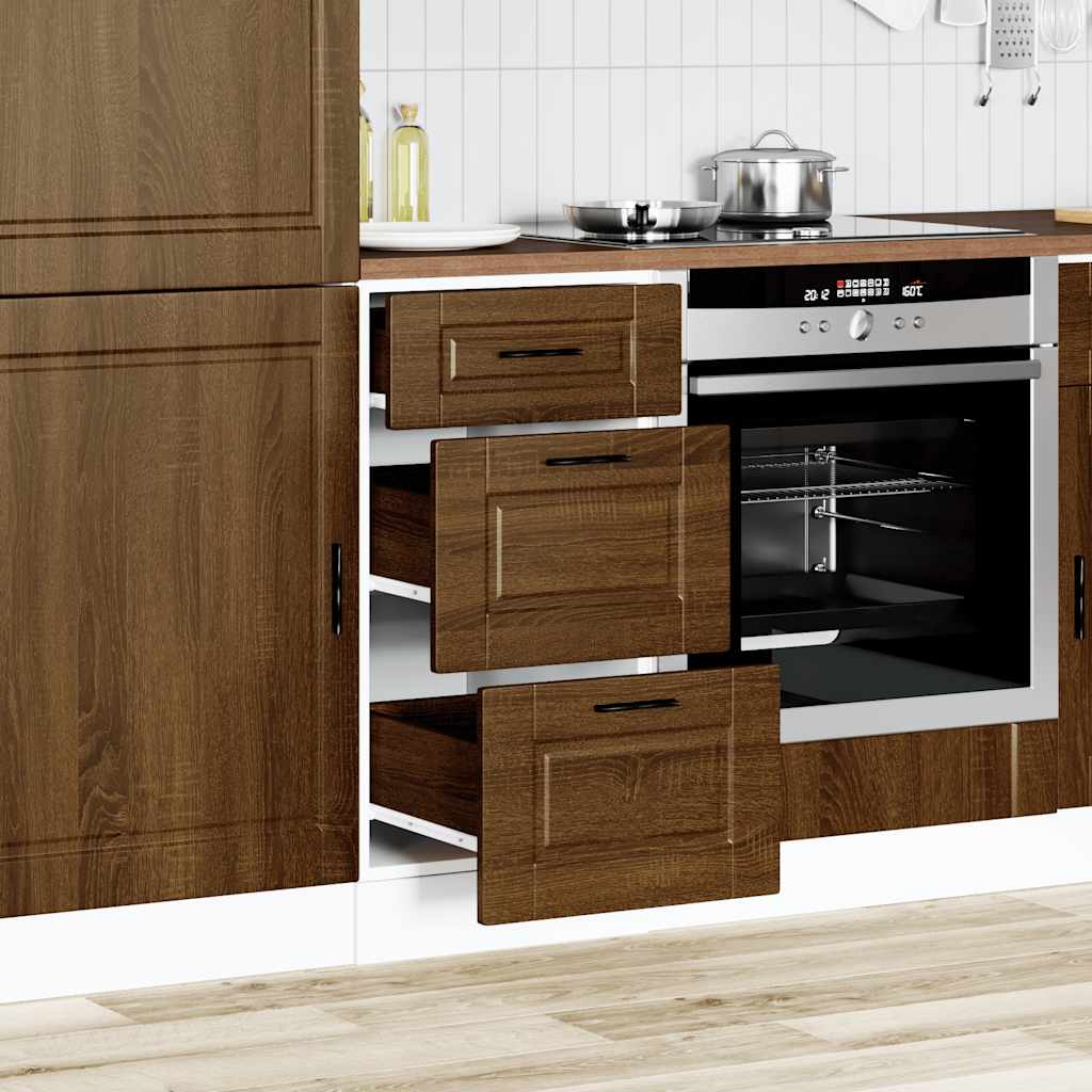 Køkkenunderskab Porto Brun eg-look træmateriale
