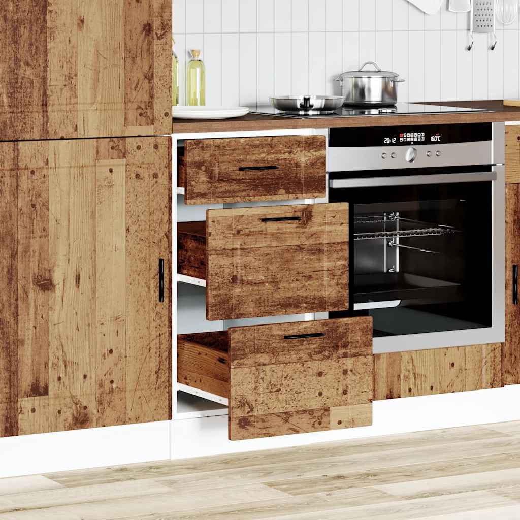 Køkken underskab Porto gammelt træ look træmateriale