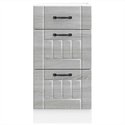 Küchen-Unterschrank Lucca Grau Sonoma Holzwerkstoff