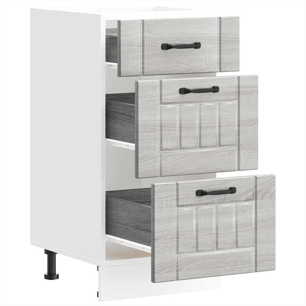 Küchen-Unterschrank Lucca Grau Sonoma Holzwerkstoff
