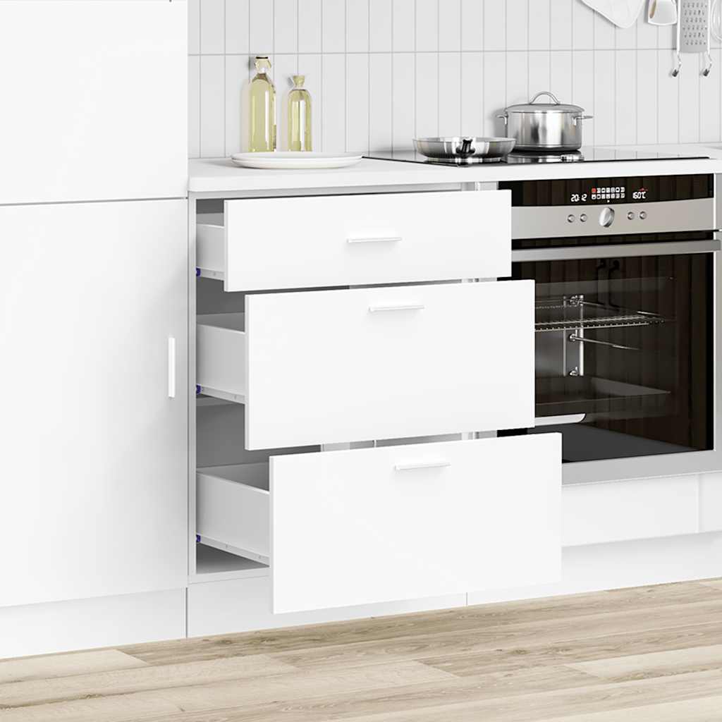 Küchenunterschrank Lyon Weiß Holzwerkstoff