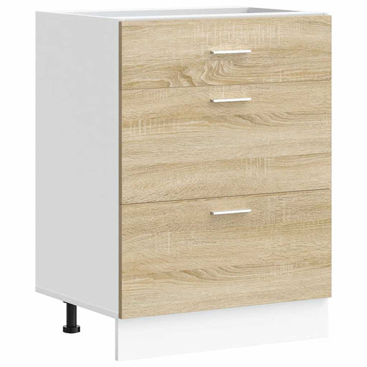 Küchenunterschrank Lyon Sonoma-Eiche Holzwerkstoff