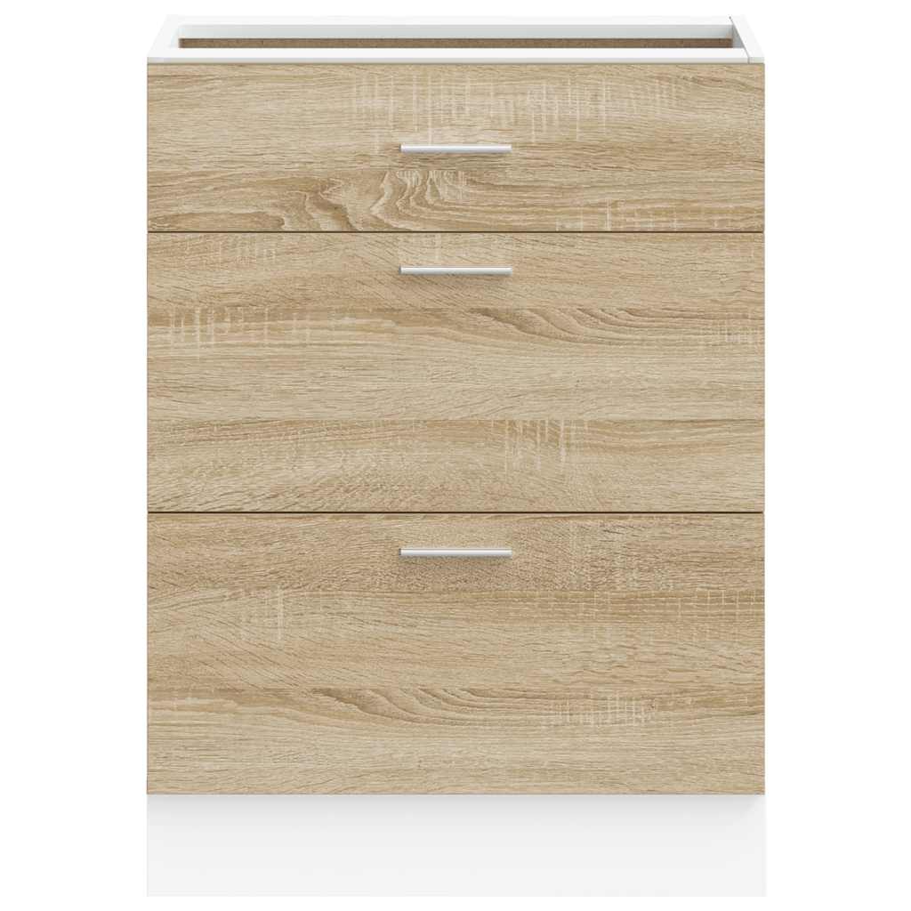 Küchenunterschrank Lyon Sonoma-Eiche Holzwerkstoff