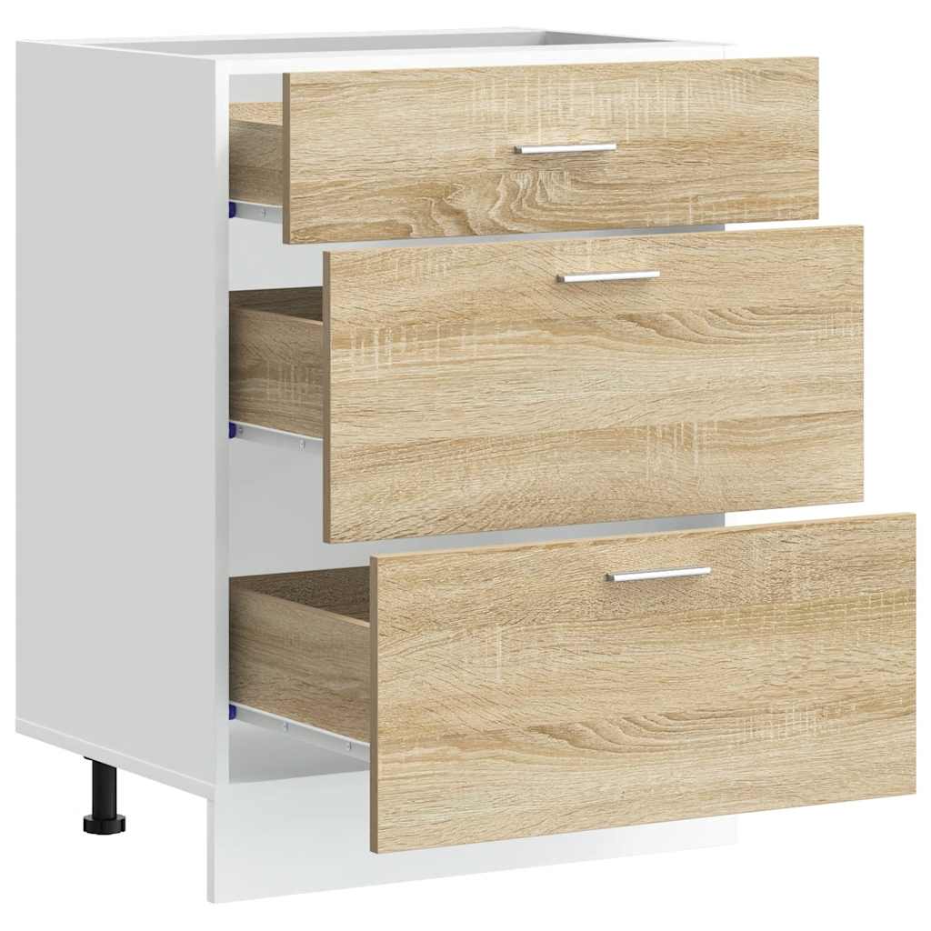 Küchenunterschrank Lyon Sonoma-Eiche Holzwerkstoff