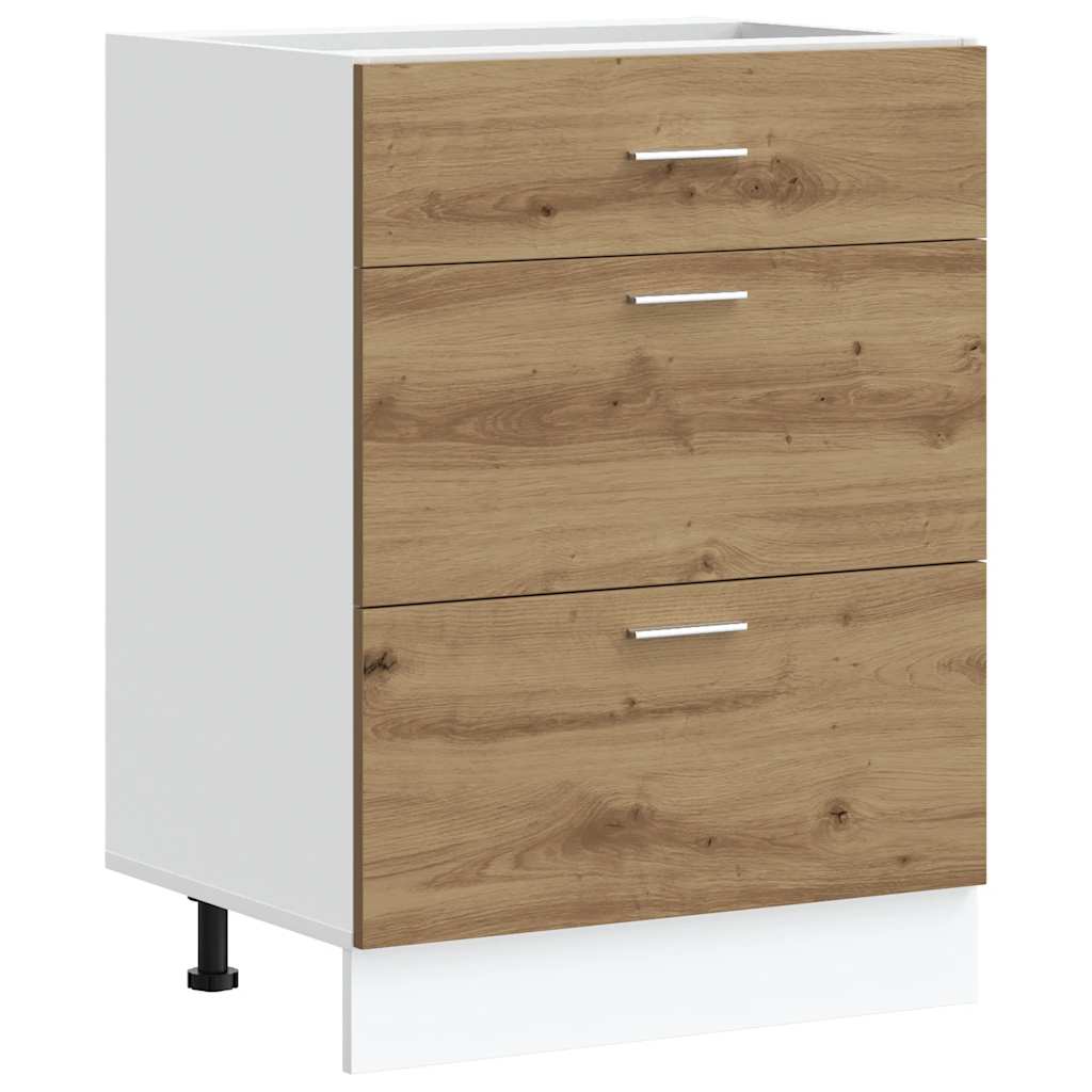 Küchenunterschrank Artisan-Eiche Holzwerkstoff