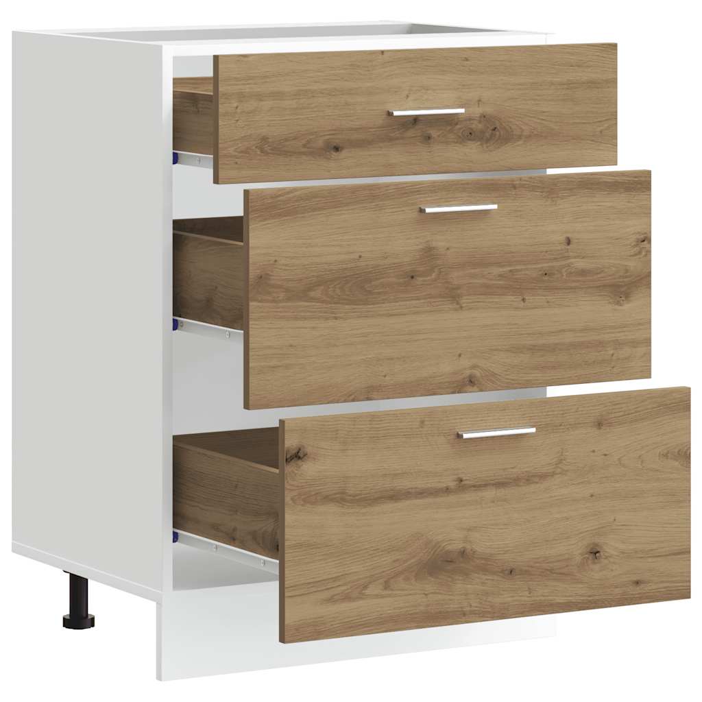 Küchenunterschrank Artisan-Eiche Holzwerkstoff