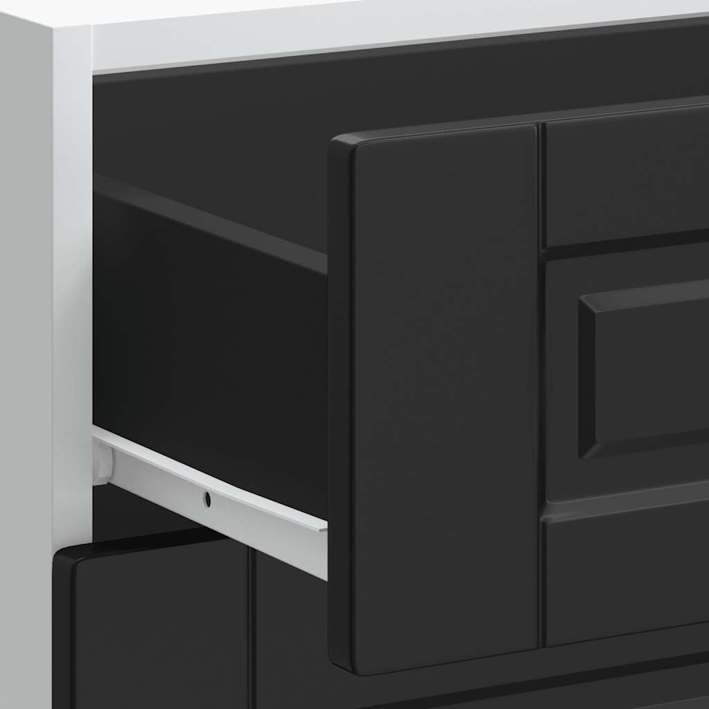 Küchenunterschrank Porto Schwarz Holzwerkstoff