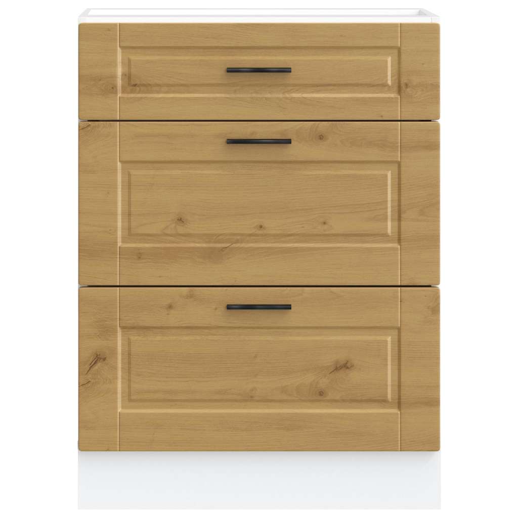 Küchenunterschrank Porto Artisan-Eiche Holzwerkstoff