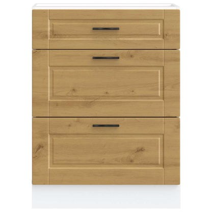 Küchenunterschrank Porto Artisan-Eiche Holzwerkstoff