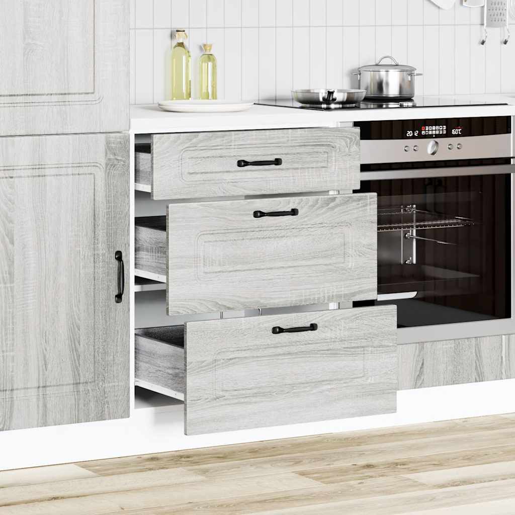 Køkkenunderskab Kalmar Grå Sonoma træmateriale
