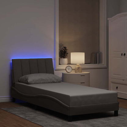 Bettgestell ohne Matratze "Hanko" Taupe 80x200 cm Stoff