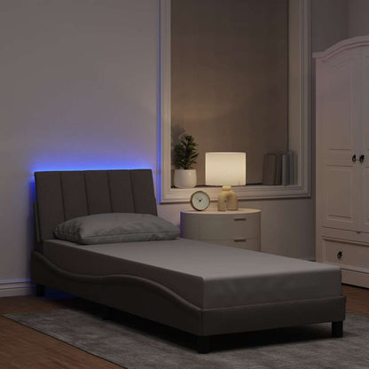 Bettgestell ohne Matratze "Hanko" Taupe 90x190 cm Stoff