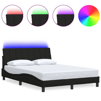 Bettgestell ohne Matratze "Hanko" Schwarz 140x190 cm Stoff