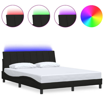 Bettgestell ohne Matratze "Hanko" Schwarz 160x200 cm Stoff