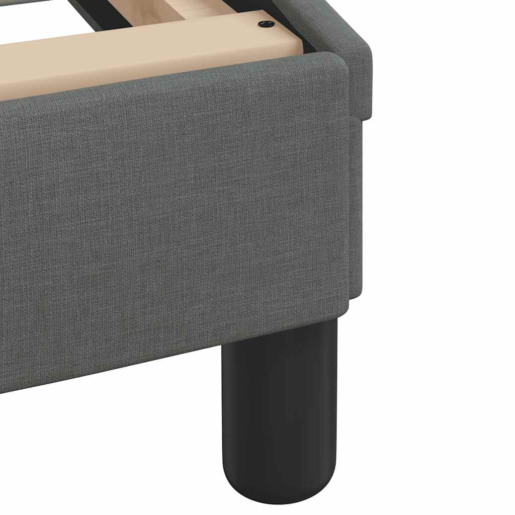 Bett mit Matratze "Hanko" Dunkelgrau 80x200 cm Stoff