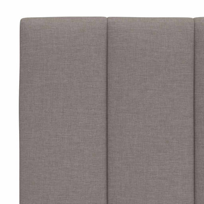 Bett mit Matratze "Hanko" Taupe 80x200 cm Stoff