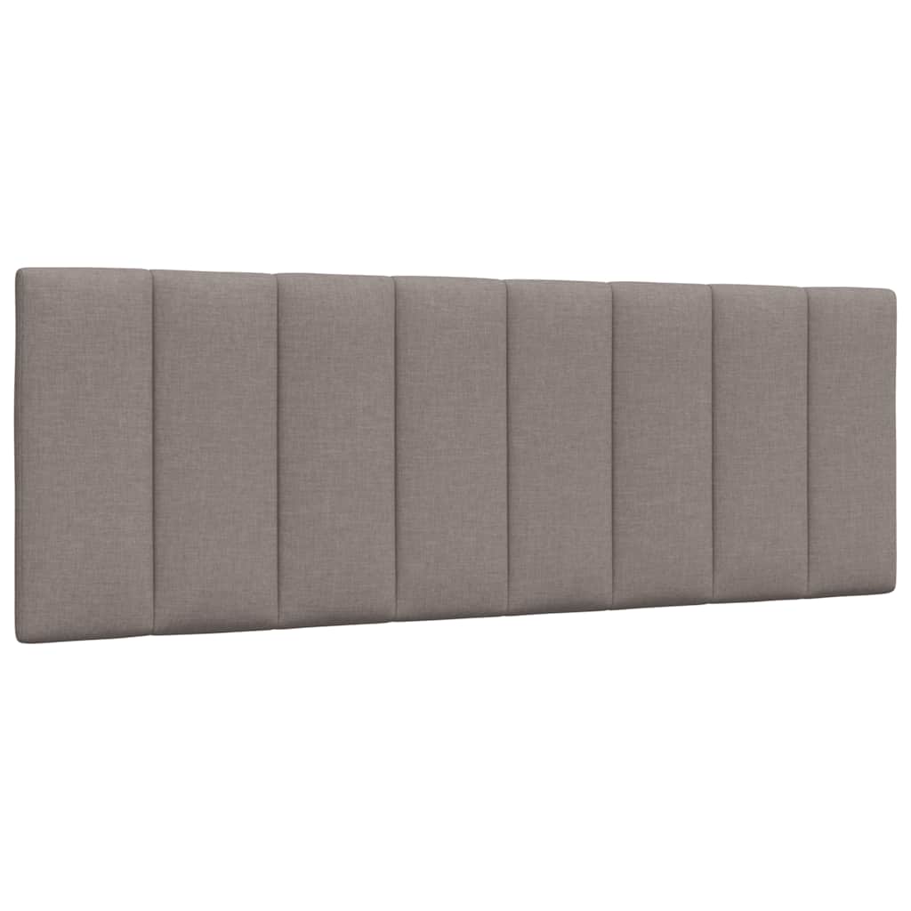 Bett mit Matratze "Hanko" Taupe 140x190 cm Stoff