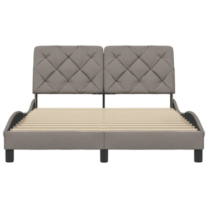 Bettgestell ohne Matratze Taupe 140x190 cm Stoff