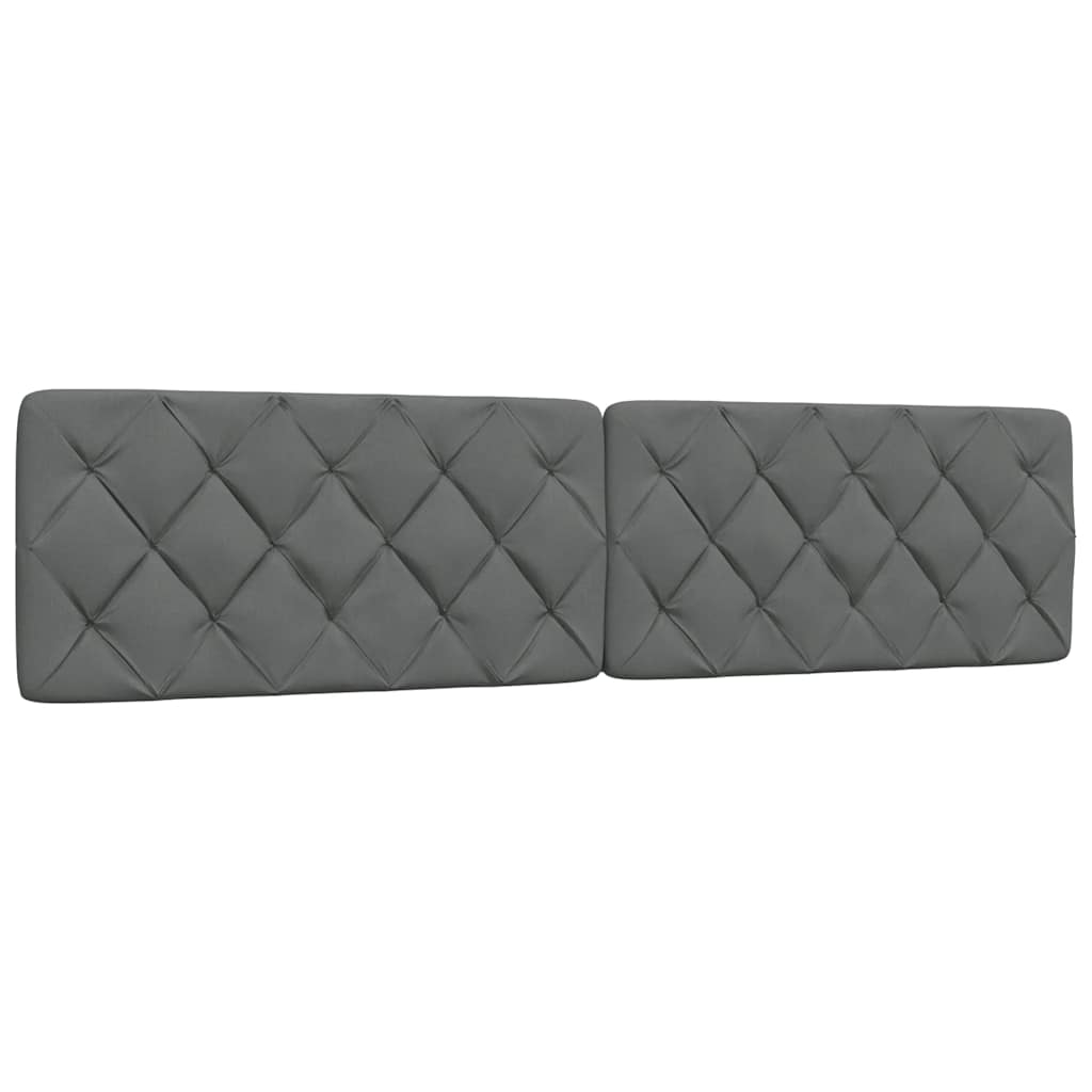 Bettgestell ohne Matratze Dunkelgrau 200x200 cm Stoff