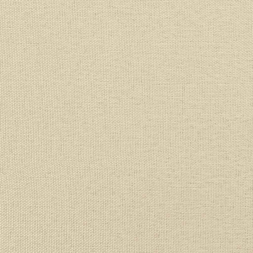 Bettgestell ohne Matratze Creme 200x200 cm Stoff
