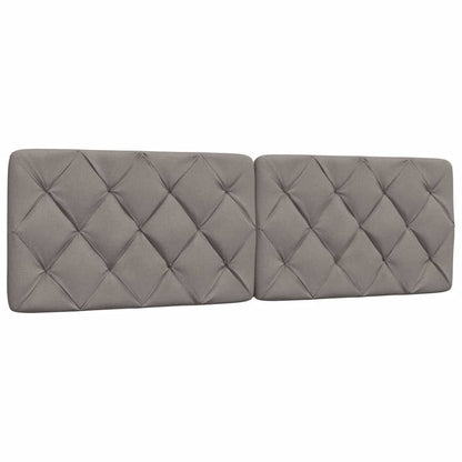 Bettgestell mit LED ohne Matratze Taupe 160x200 cm Stoff