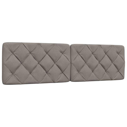 Bettgestell mit LED ohne Matratze Taupe 180x200 cm Stoff