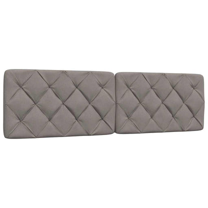 Bettgestell mit LED ohne Matratze Taupe 200x200 cm Stoff